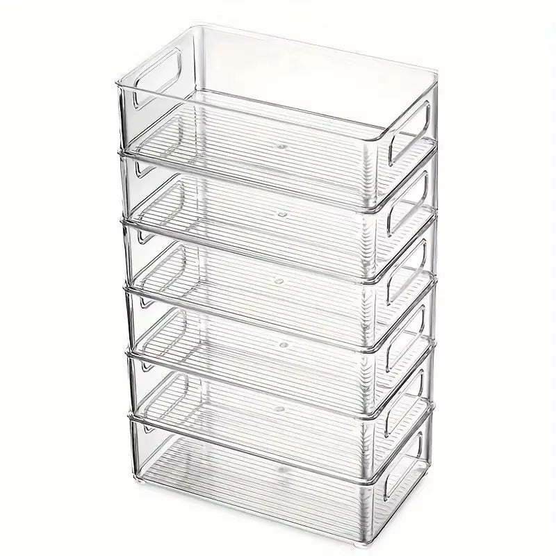 Transparent Refrigerator Organizers Durable Easy-To-Clean Multifunctional Food Storage Box for Fruits Vegetables Meats, Etc