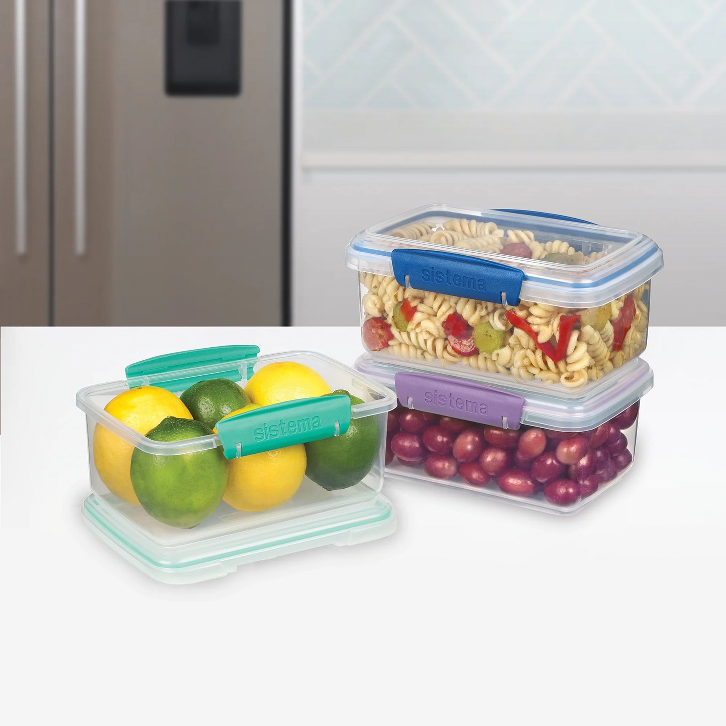 KLIP IT 4.1 Cup Plastic Food Storage Containers, Set of 3