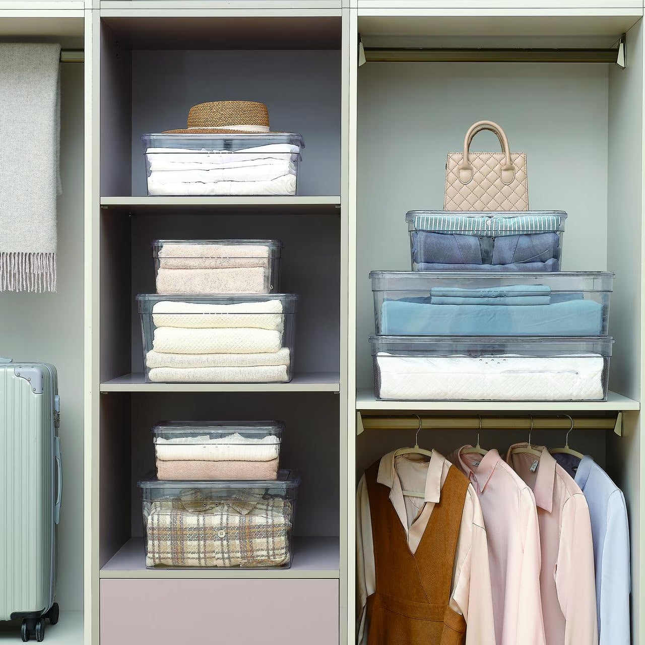 Clear Glossy Plastic Extra Wide Closet Storage Shoe Organizer Shoe Box with Lid for Shoe Storage
