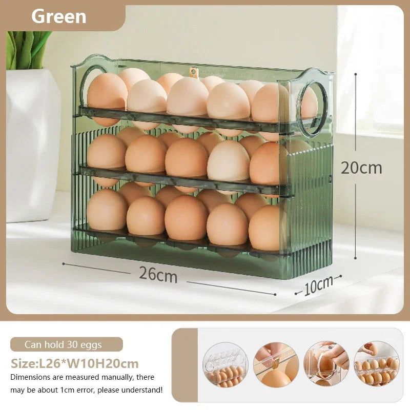 Egg Storage Box Refrigerator Organizer Food Containers Egg Fresh-Keeping Case Holder Tray Dispenser Kitchen Storage Boxes