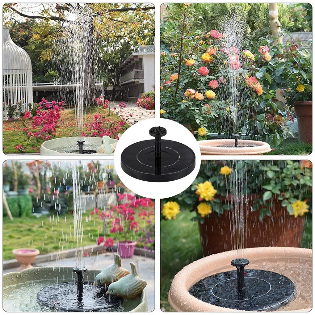 Solar Water Fountain – Floating Bird Bath Fountain for Garden, Pond & Patio, 7 Nozzles, Eco-Friendly Outdoor Decor