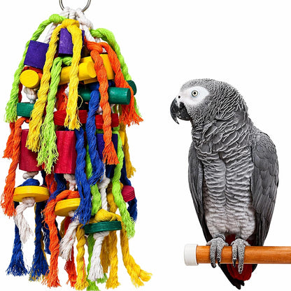 Parrot Chewing Toy - Wooden Block Tearing Toy for Conures, Cockatiels, African Greys & Large Birds
