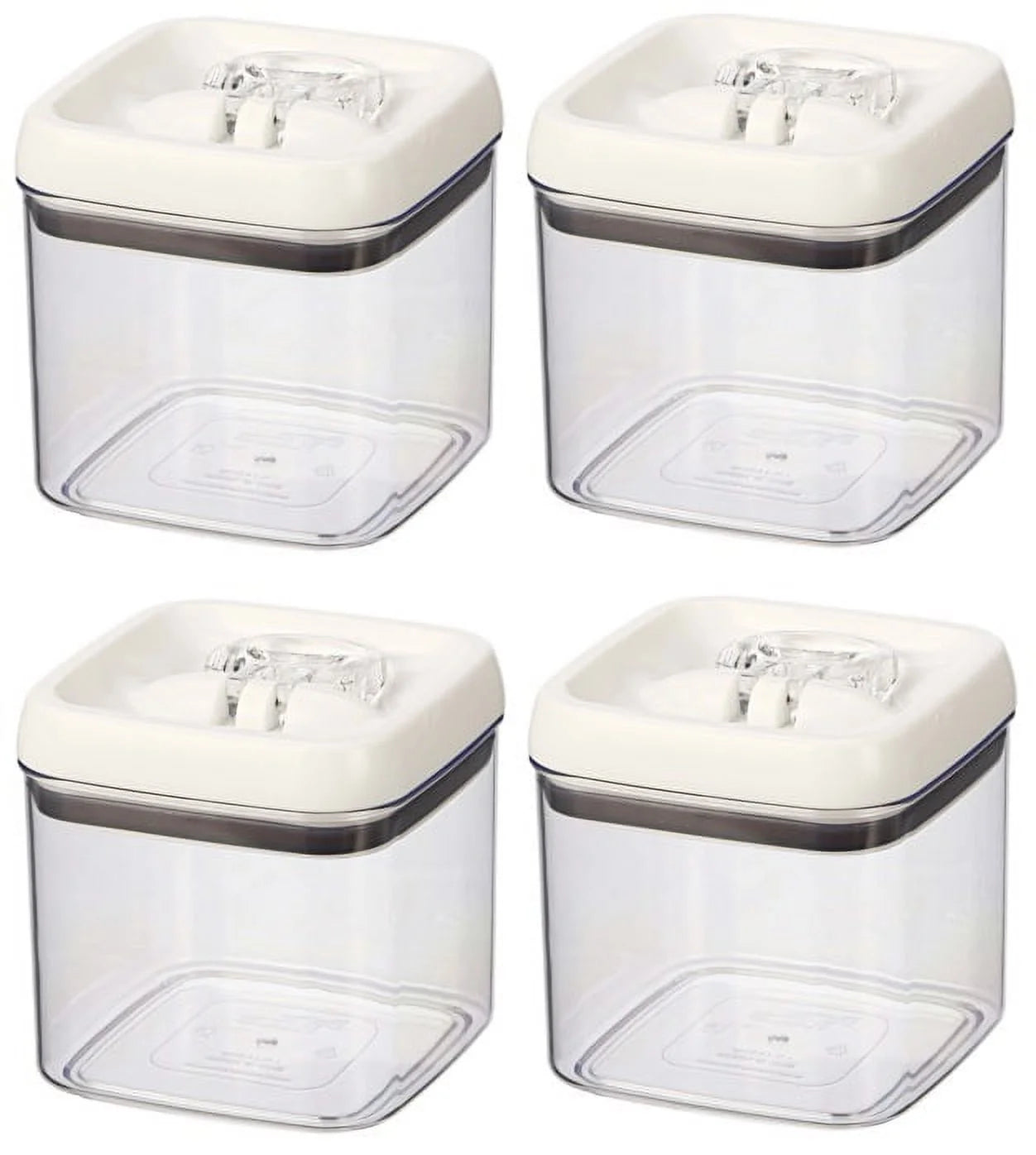 Canister Pack of 4 - 4.5 Cup Flip-Tite Square Food Storage Container