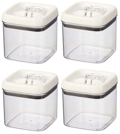 Canister Pack of 4 - 4.5 Cup Flip-Tite Square Food Storage Container