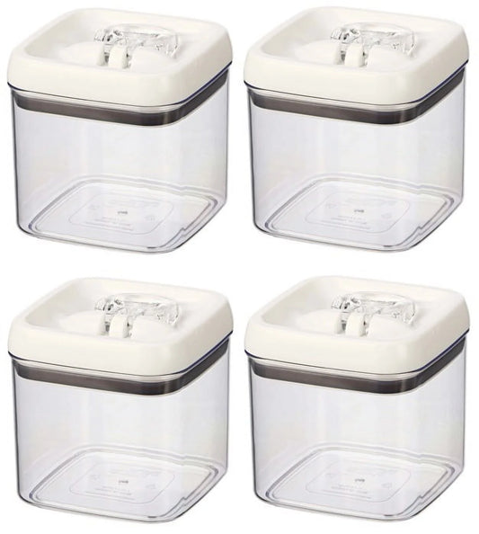 Canister Pack of 4 - 4.5 Cup Flip-Tite Square Food Storage Container