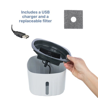 Flower Drinking Fountain for Dogs and Cats, 68Oz Automatic Water Dispenser