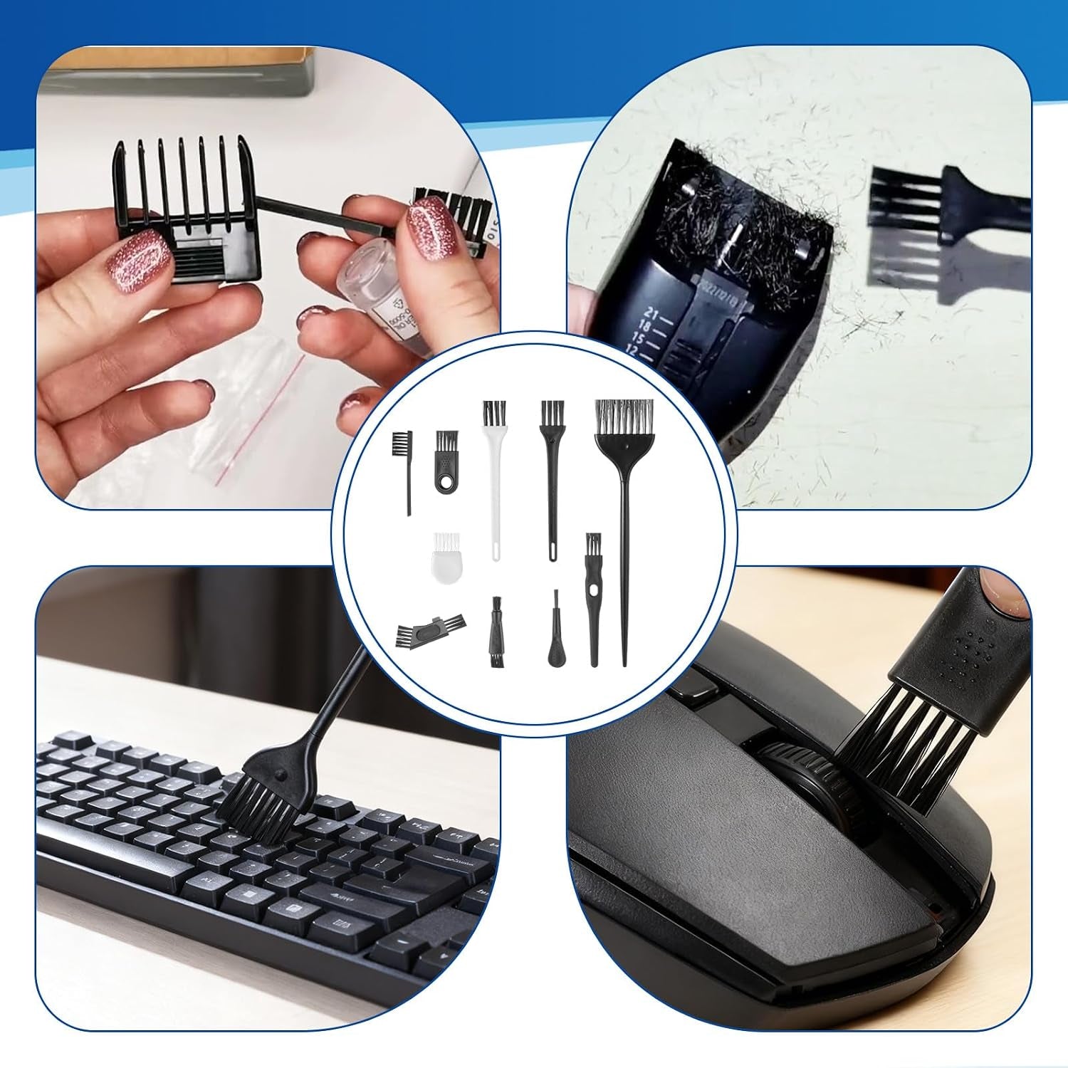 10PCS Cleaning Brush for Household Electric Appliance, Small Cleaning Brush Electric Shaver Clean Brushes Razor Cleaner Brushes Multifunctional Clean Set for Computer Keyboard Car Mixer Cleaner