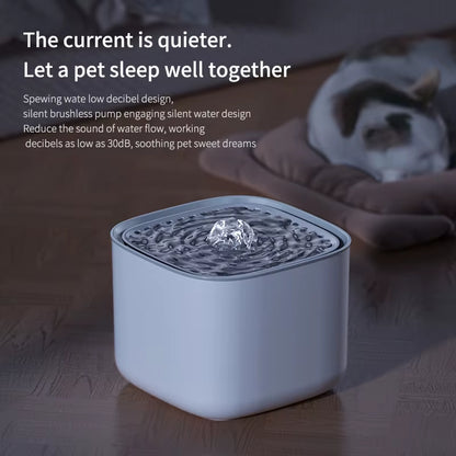 Automatic Pet Water Fountain 3L – LED Ultra-Quiet Cat & Dog Drinking Dispenser with Smart Filter