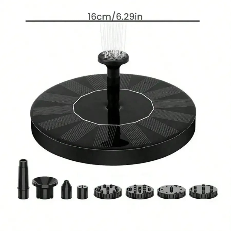 Solar Water Fountain – Floating Bird Bath Fountain for Garden, Pond & Patio, 7 Nozzles, Eco-Friendly Outdoor Decor