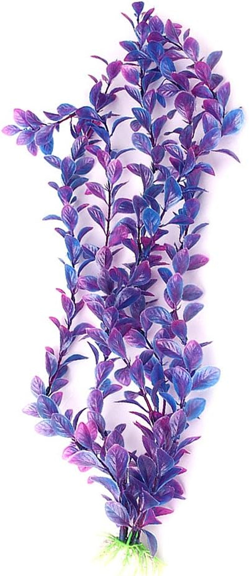 Artificial Aquarium Plants Decoration Plastic Water Ornament for Fish Tank Decor, 16Inch, Purple