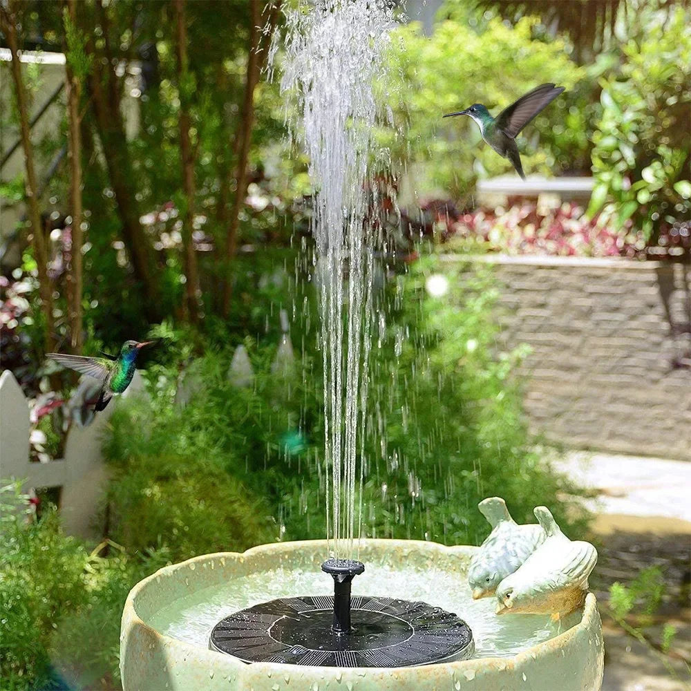 Solar Water Fountain – Floating Bird Bath Fountain for Garden, Pond & Patio, 7 Nozzles, Eco-Friendly Outdoor Decor