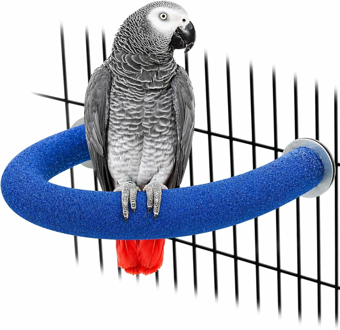 Parrot Perch Rough-Surfaced - Quartz Sands Bird Cage Perches for Medium to Large Bird, U Shape Large