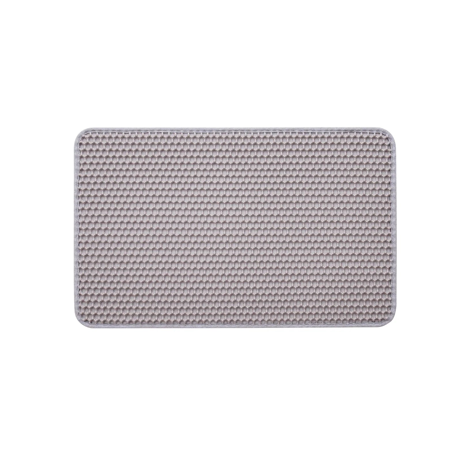 Cat Litter Mat, 24 X 15 In, Double-Layer Design, Non-Slip & Waterproof Litter-Trapping Mat for Indoor Cats, Honeycomb Pattern, Gentle on Paws, Washable Kitty Mat for Floors