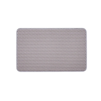 Cat Litter Mat, 24 X 15 In, Double-Layer Design, Non-Slip & Waterproof Litter-Trapping Mat for Indoor Cats, Honeycomb Pattern, Gentle on Paws, Washable Kitty Mat for Floors