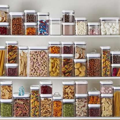 Canister Pack of 4 - 4.5 Cup Flip-Tite Square Food Storage Container