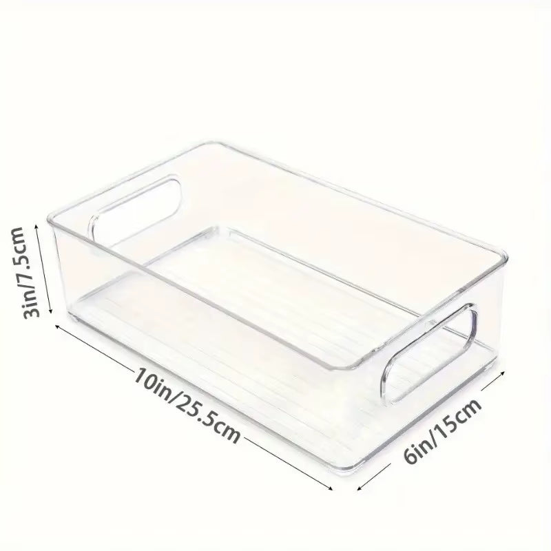 Transparent Refrigerator Organizers Durable Easy-To-Clean Multifunctional Food Storage Box for Fruits Vegetables Meats, Etc