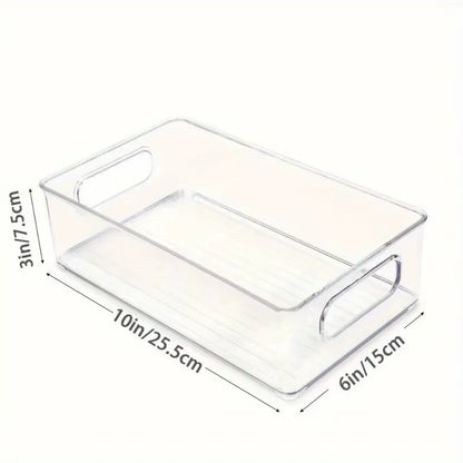 Transparent Refrigerator Organizers Durable Easy-To-Clean Multifunctional Food Storage Box for Fruits Vegetables Meats, Etc