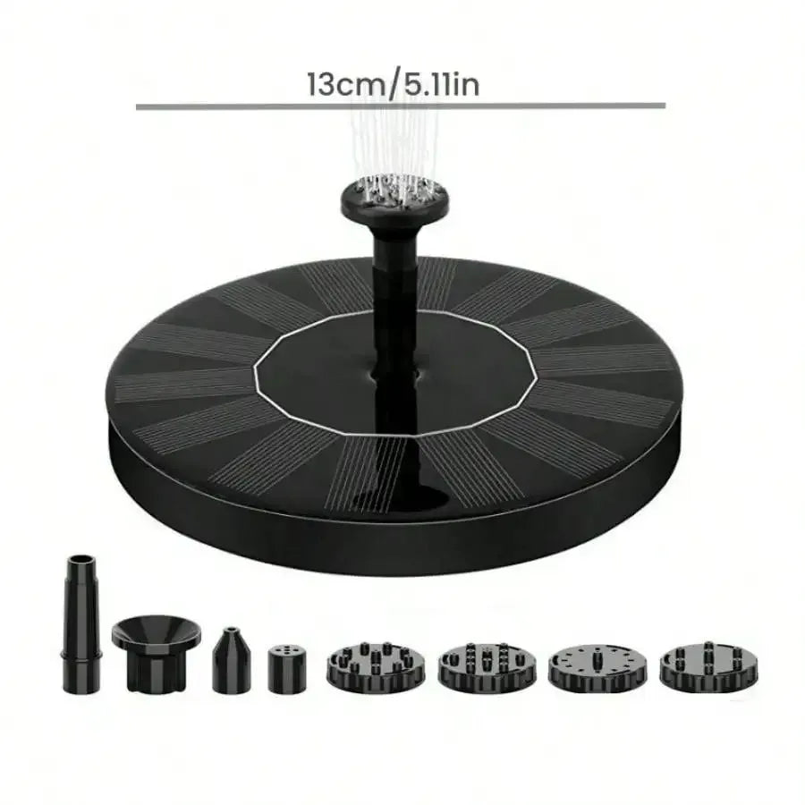 Solar Water Fountain – Floating Bird Bath Fountain for Garden, Pond & Patio, 7 Nozzles, Eco-Friendly Outdoor Decor