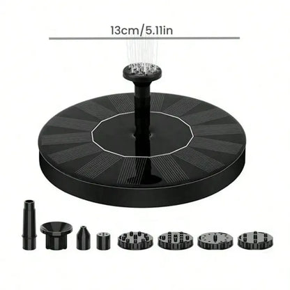 Solar Water Fountain – Floating Bird Bath Fountain for Garden, Pond & Patio, 7 Nozzles, Eco-Friendly Outdoor Decor