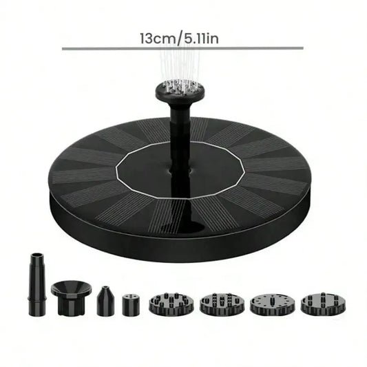 Solar Water Fountain – Floating Bird Bath Fountain for Garden, Pond & Patio, 7 Nozzles, Eco-Friendly Outdoor Decor