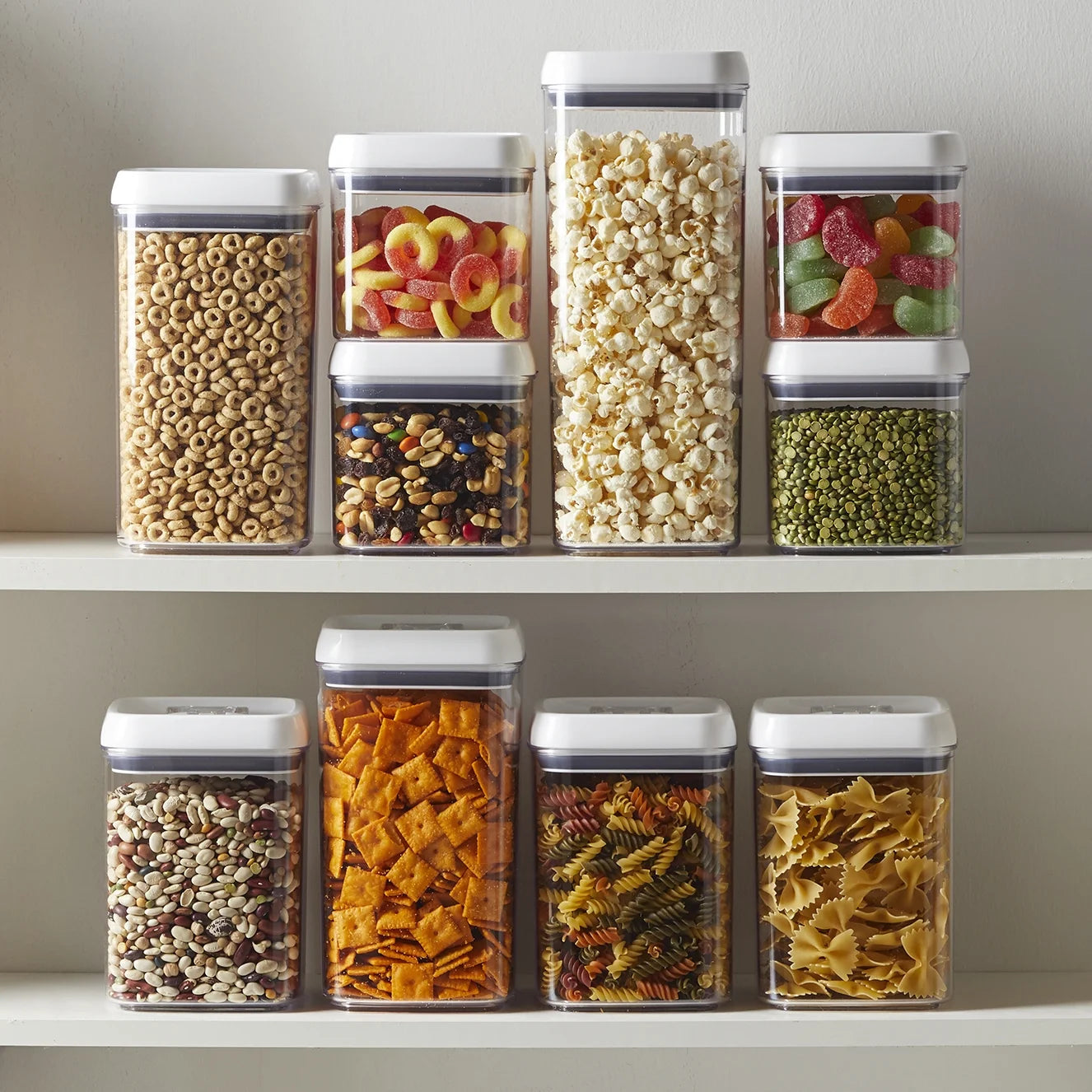 Canister Pack of 4 - 4.5 Cup Flip-Tite Square Food Storage Container