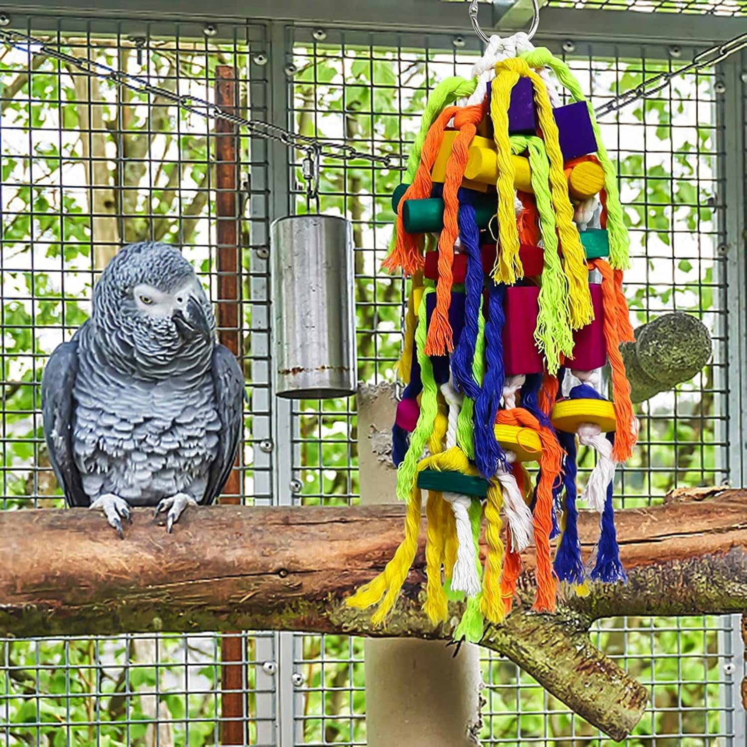 Parrot Chewing Toy - Wooden Block Tearing Toy for Conures, Cockatiels, African Greys & Large Birds