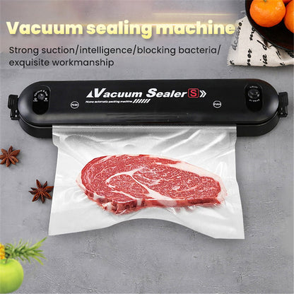 INFISU Automatic Food Vacuum Sealer Machine with 10 Vacuum Sealer Bags,Mini Electric Food Sealers Air Sealing Preserver System Vacuum Preservation Machine Used for Dry & Moist Food Preservation