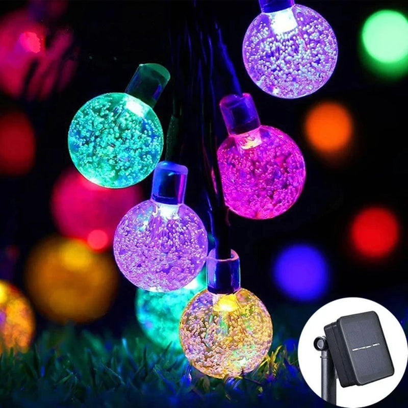 Solar Globe String Lights – Crystal Ball Outdoor Fairy Lights, Waterproof 8-Mode Patio & Garden Decor
