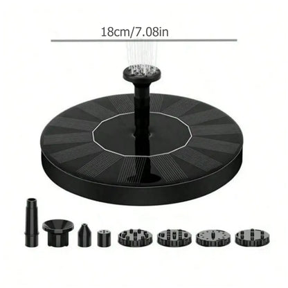 Solar Water Fountain – Floating Bird Bath Fountain for Garden, Pond & Patio, 7 Nozzles, Eco-Friendly Outdoor Decor