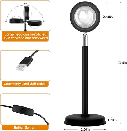 Sunset Lamp Projection - Red, Yellow, Sunset - USB Connection - Room Decor