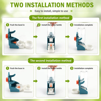 No-Mess Bird Feeder & Water Dispenser Set - Automatic Acrylic Cage Feeder for Parakeets, Cockatiels & Small Birds