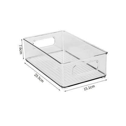 Plastic Crisper Transparent Box Refrigerator Crisper Storage Box Cosmetic Storage Kitchen Acrylic Desktop Storage Organizer Box