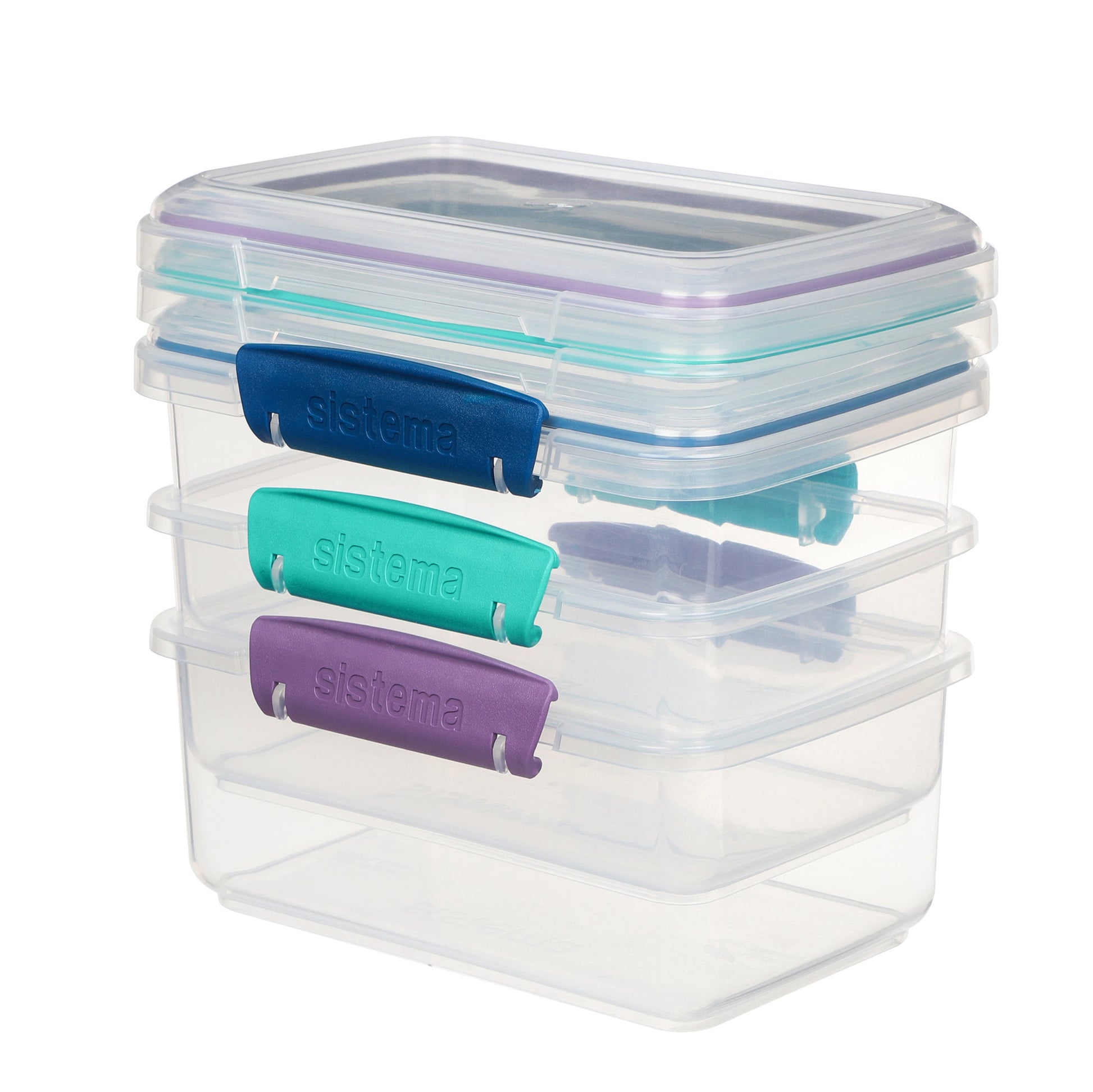 KLIP IT 4.1 Cup Plastic Food Storage Containers, Set of 3