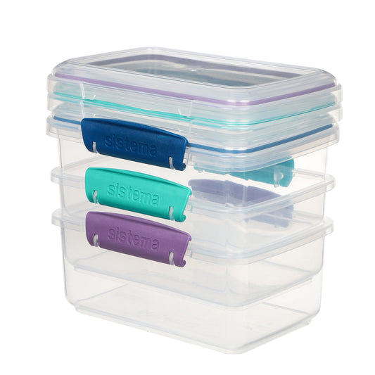 KLIP IT 4.1 Cup Plastic Food Storage Containers, Set of 3