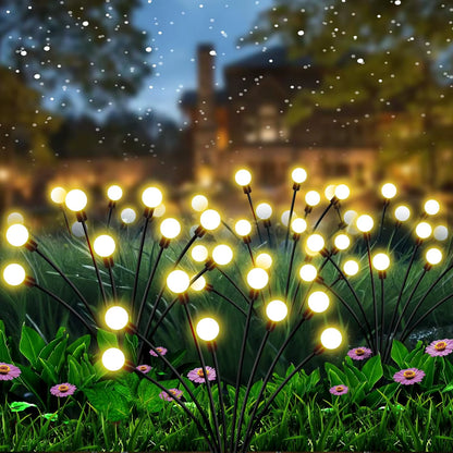 Solar Firefly Garden Lights – Waterproof Swaying Outdoor Stake Lights for Yard, Patio & Pathway (Warm White)