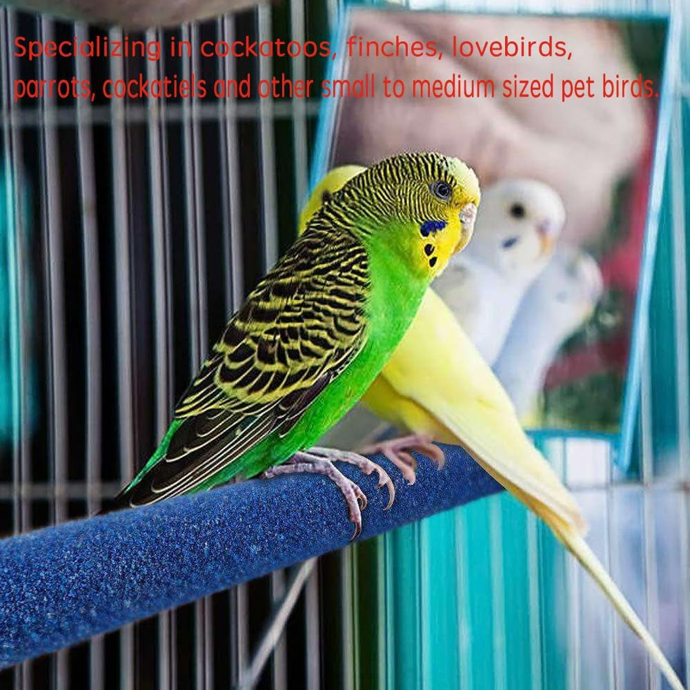 10 Pcs Bird Perch Stand - Colorful Paw-Grinding Sticks for Parakeets, Cockatiels & Small Birds (Cage Accessories)