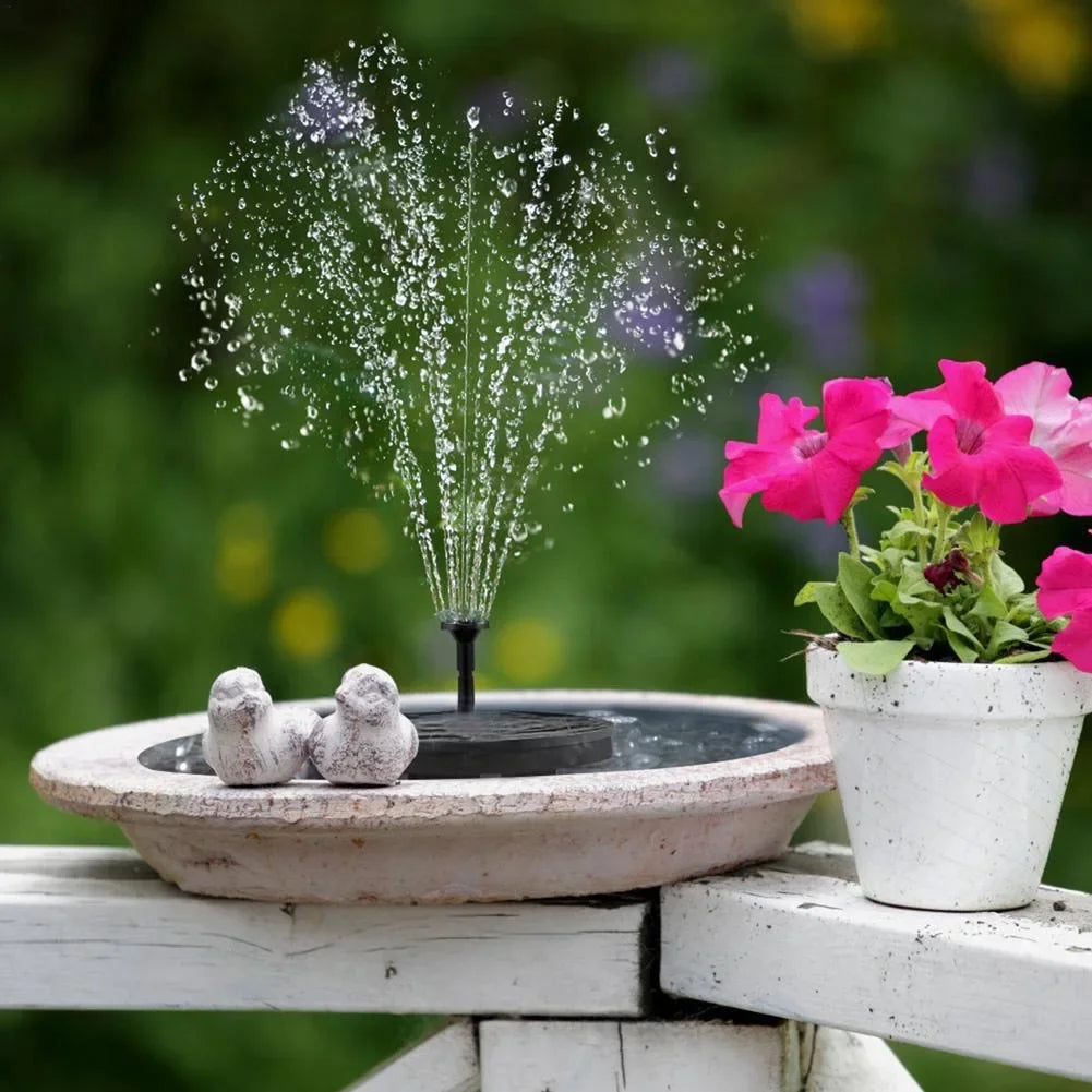 Solar Water Fountain – Floating Bird Bath Fountain for Garden, Pond & Patio, 7 Nozzles, Eco-Friendly Outdoor Decor