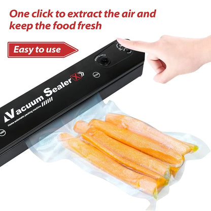 INFISU Automatic Food Vacuum Sealer Machine with 10 Vacuum Sealer Bags,Mini Electric Food Sealers Air Sealing Preserver System Vacuum Preservation Machine Used for Dry & Moist Food Preservation