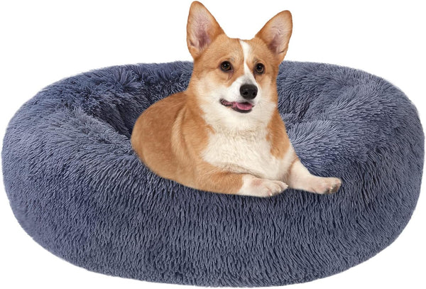 Calming Donut Dog Bed — Plush Anti-Anxiety Cuddler (Washable)