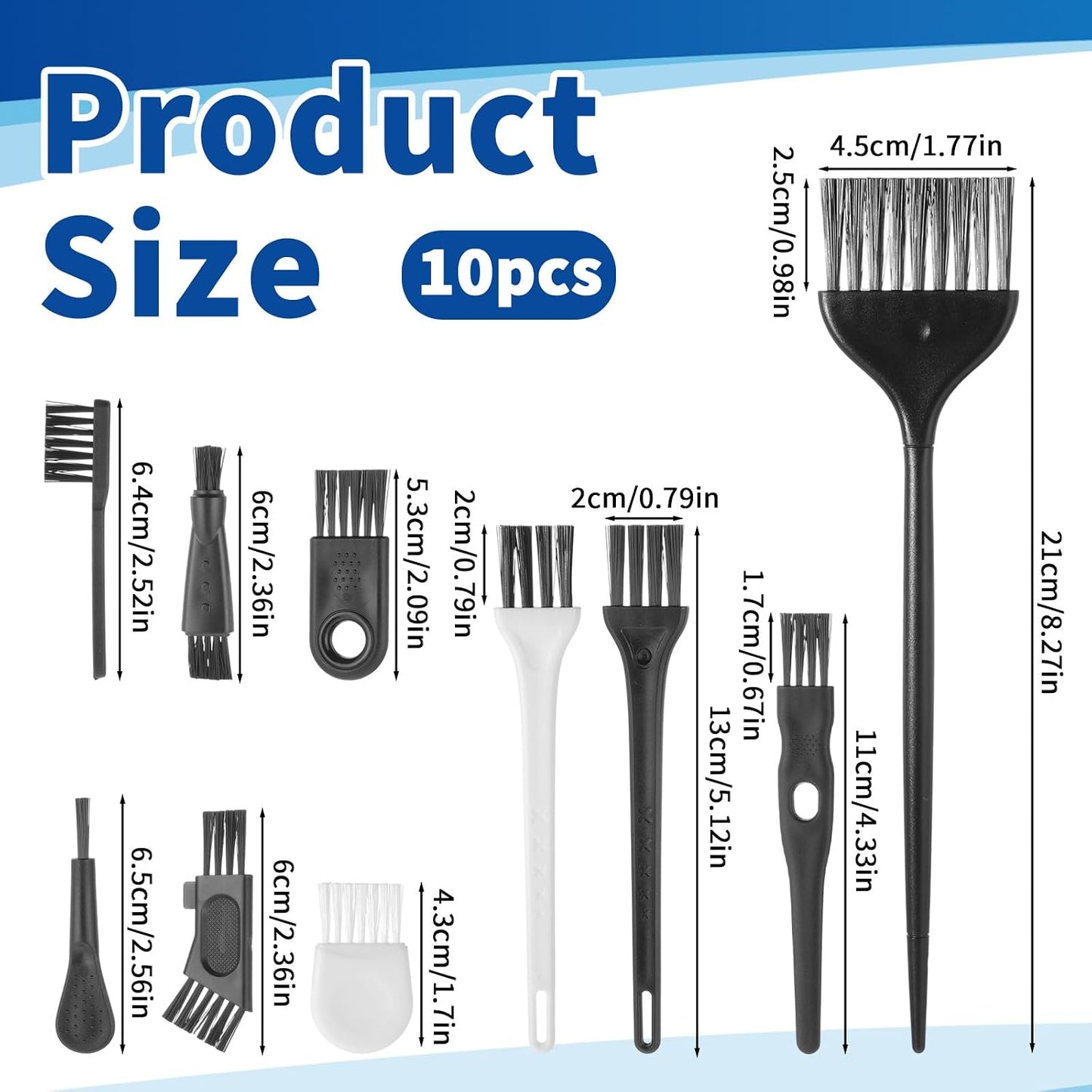 10PCS Cleaning Brush for Household Electric Appliance, Small Cleaning Brush Electric Shaver Clean Brushes Razor Cleaner Brushes Multifunctional Clean Set for Computer Keyboard Car Mixer Cleaner