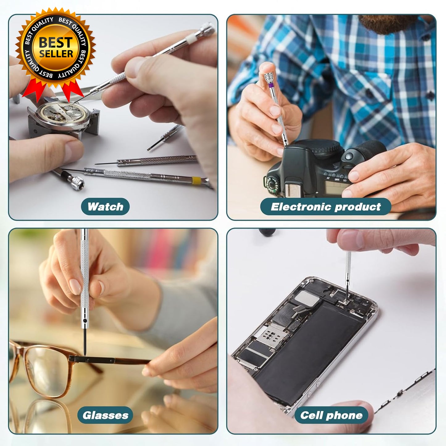 8 Pieces Professional Watch Screwdriver Set Micro Precision Screwdriver Set