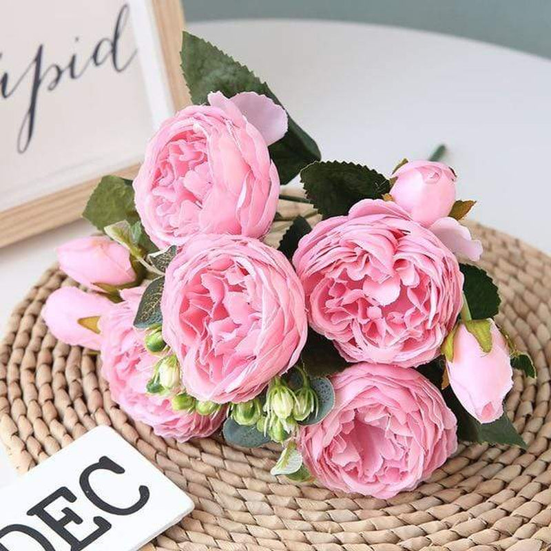 Colourful Peonies Artificial Flowers Decor