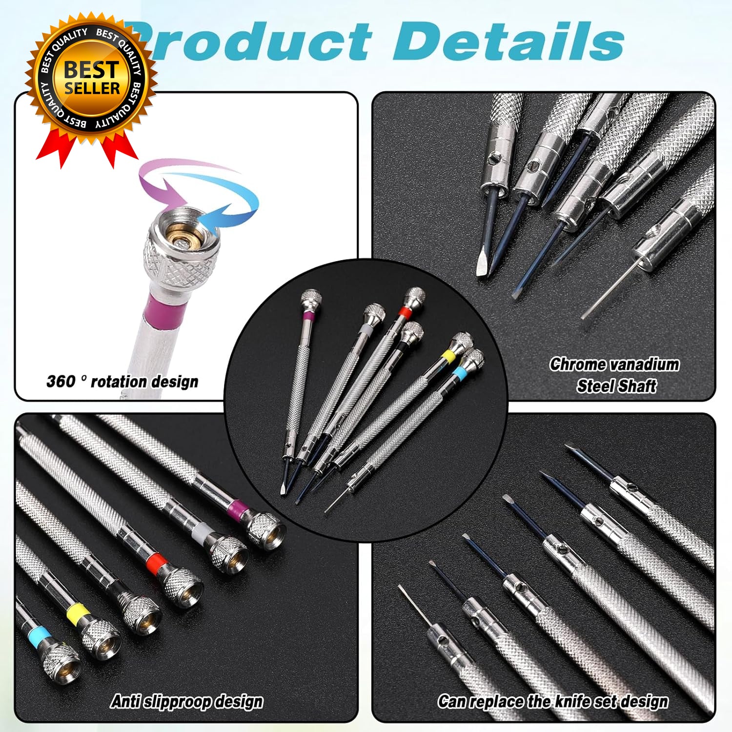 8 Pieces Professional Watch Screwdriver Set Micro Precision Screwdriver Set