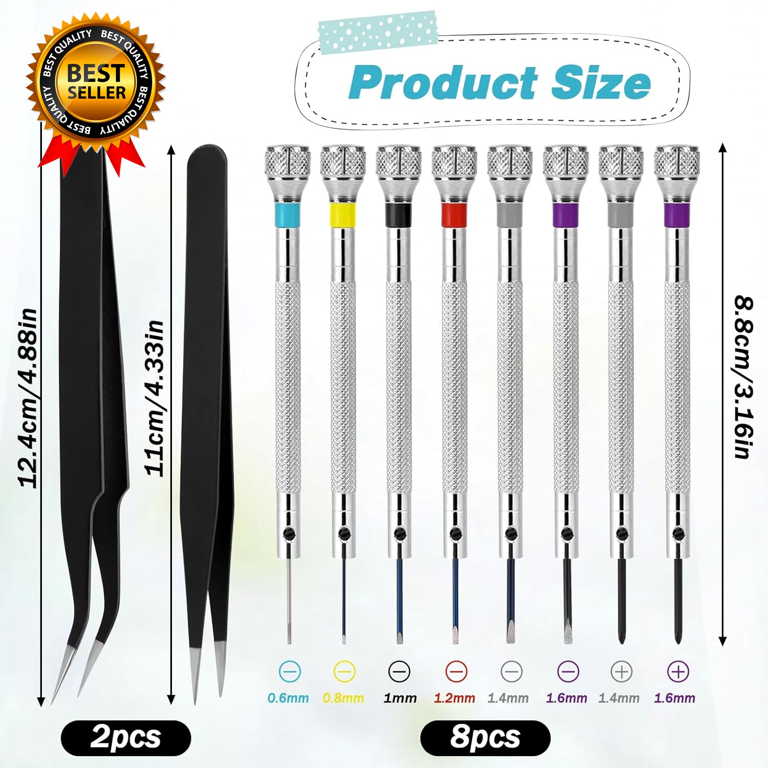 8 Pieces Professional Watch Screwdriver Set Micro Precision Screwdriver Set