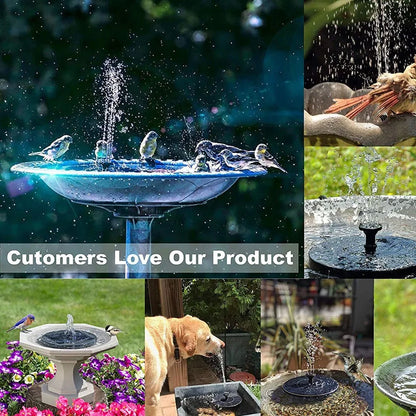 Solar Water Fountain – Floating Bird Bath Fountain for Garden, Pond & Patio, 7 Nozzles, Eco-Friendly Outdoor Decor
