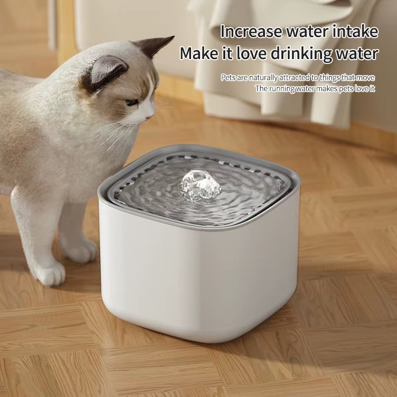 Automatic Pet Water Fountain 3L – LED Ultra-Quiet Cat & Dog Drinking Dispenser with Smart Filter